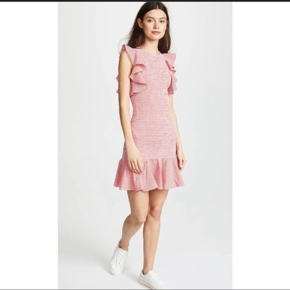 C/MEO Collective Red and White Flutter Dress - Picture 10 of 10